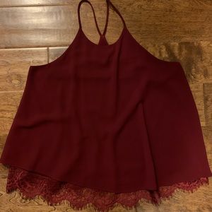Red racerback top